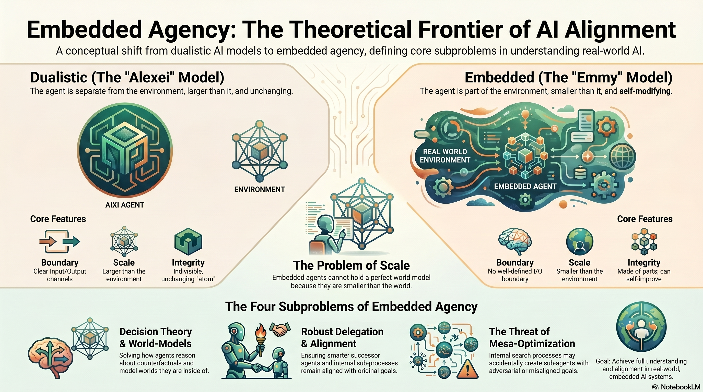 Embedded Agency in AI Alignment — infographic
