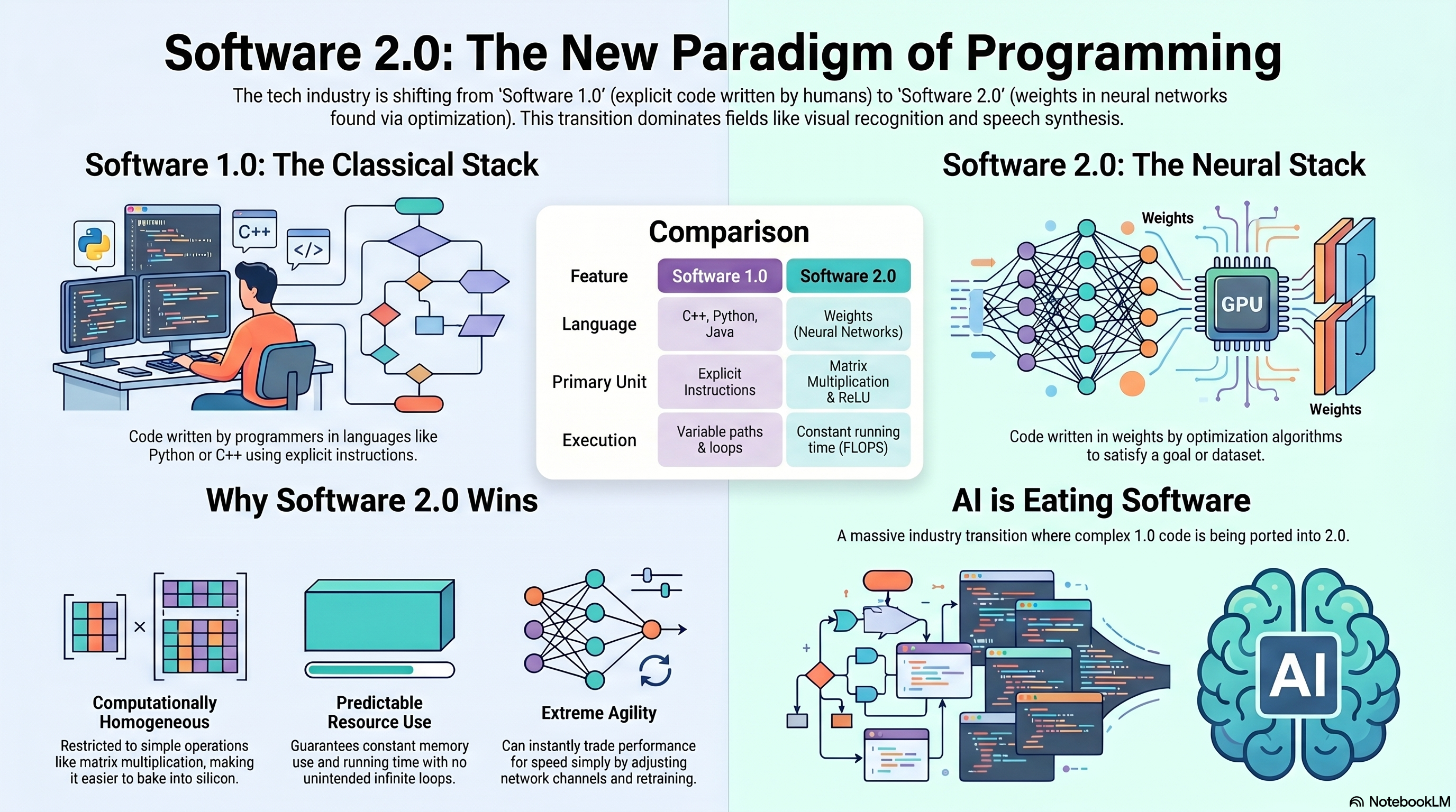 The Software 2.0 Programming Paradigm — infographic